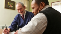 A Columbia psychiatrist works with a study participant
